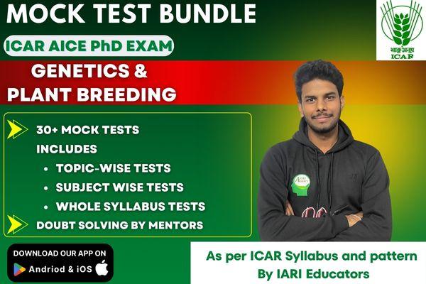 Genetics and Plant Breeding Paid Mock Test for ICAR AICE PhD (JRF/SRF) Exam cover