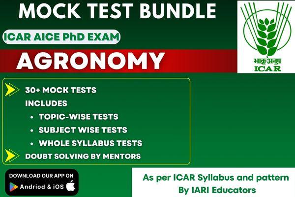 Agronomy Paid Mock Test for ICAR AICE PhD (JRF/SRF) Exam cover