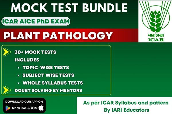 Plant Pathology Paid Mock Tests for ICAR AICE PhD (JRF/SRF) Exam cover