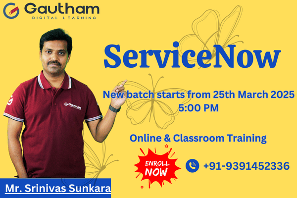 ServiceNow Live Classes : New Batch Starts from 25th March 2025 5:00 PM cover