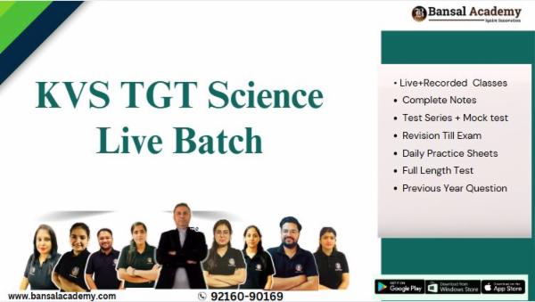 KVS TGT Science Live Batch 2025 cover