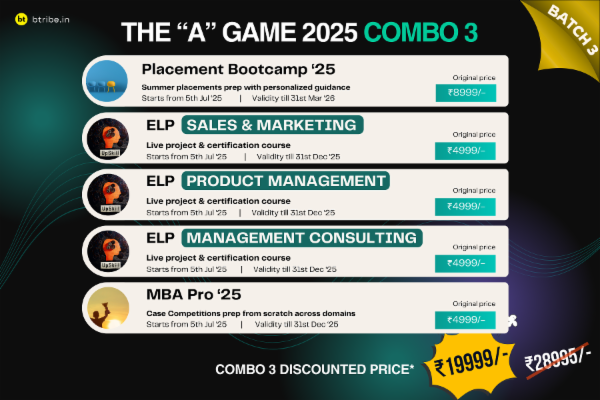All ELP (Consulting + PM + S&M) + Placement Bootcamp + MBA Pro: The A Game Combo 3 cover