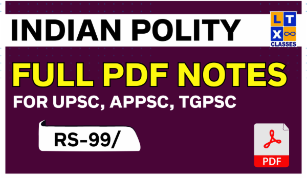 Indian Polity Full PDF Notes for UPSC, APPSC, TGPSC cover