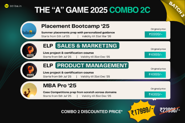 ELP (ProdMan + S&M) + Placement Bootcamp + MBA Pro: The A Game Combo 2C cover