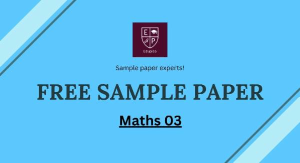 Free Maths Sample Paper -3 cover