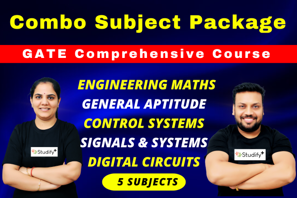GATE - Combo 5 Subjects | Engineering Maths + General Aptitude + Control System + Signal System + Digital Circuit | Zero to Mastery | EC EE IN cover