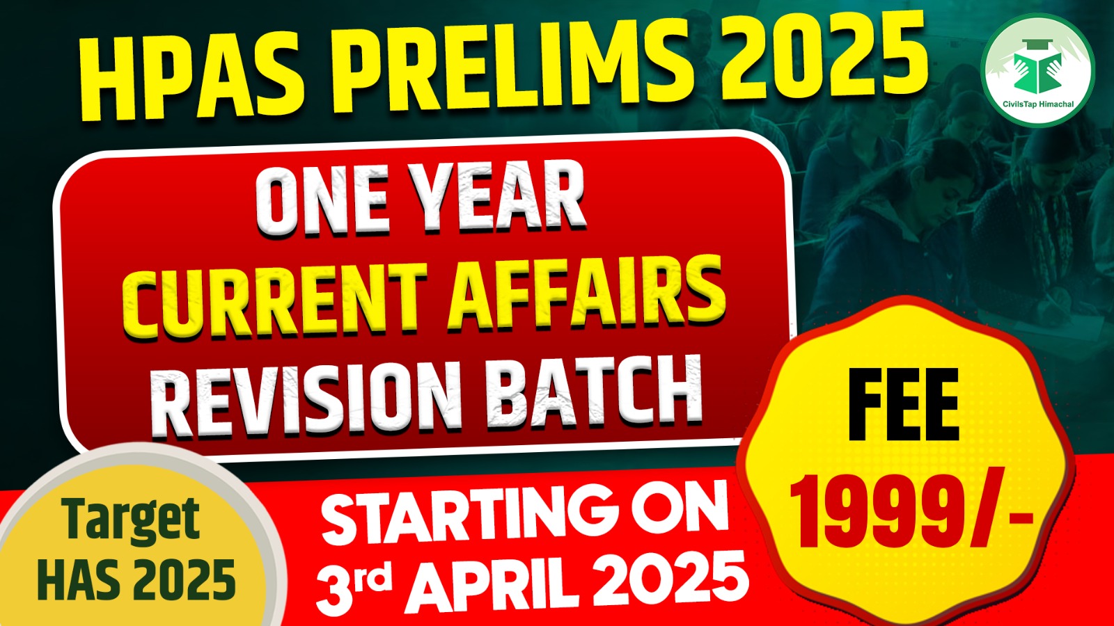 HPAS Prelims 2025 Current Affairs Revision Batch cover