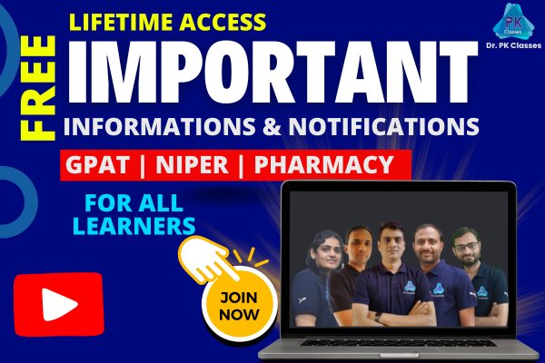 Free Important Notifications | GPAT | NIPER | Pharmacy Exams | Lifetime Access cover