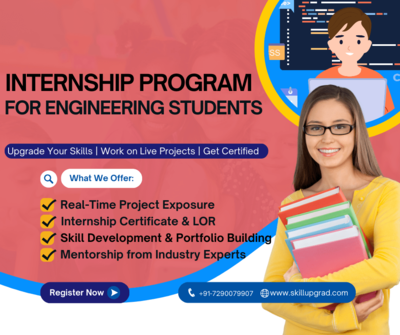 15 days/ 1Month Internship Training: Engineering/BCA/MCA students cover