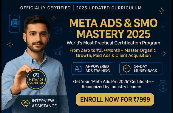 Meta Ads & SMO Mastery 2025 – Grow, Monetize & Get Hired cover