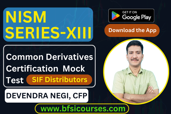 NISM Series-XIII Common Derivatives (SIF Distributors) Mock Test cover