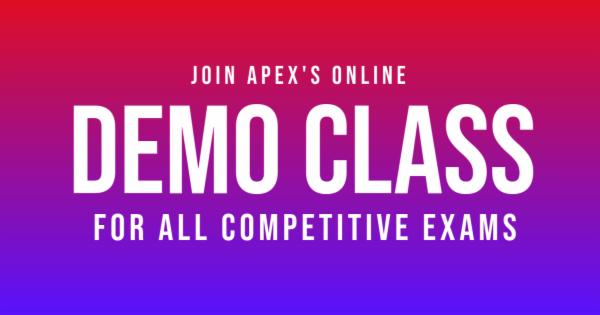 APEX'S ONLINE DEMO CLASS FOR COMPETITIVE EXAMS 2025 cover