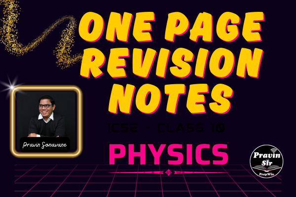 10 PHYSICS ONE PAGE NOTES cover