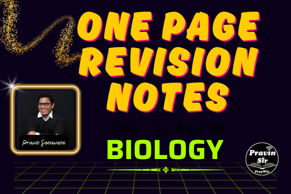 10 BIOLOGY ONE PAGE NOTES cover