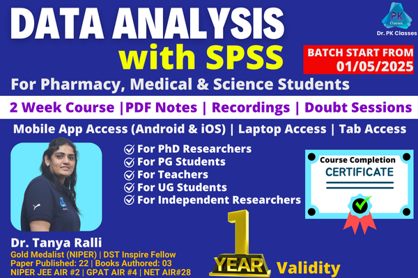Data analysis with SPSS | by Dr. Tanya Ralli | Recorded Batch cover