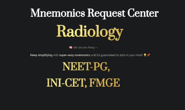 Radiology🎯 "Super-Easy Mnemonics & Smart Study Kit" 📚 Sessions | Assignments | Quizzes | Flashcards | Notes cover