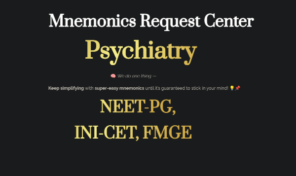 Psychiatry 🎯 "Super-Easy Mnemonics & Smart Study Kit" 📚 Sessions | Assignments | Quizzes | Flashcards | Notes cover