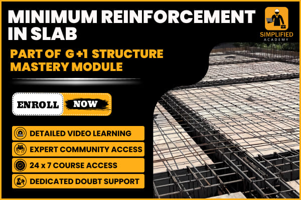 Minimum Reinforcement In Slab in G+1 STRUCTURE MASTERY MODULE cover
