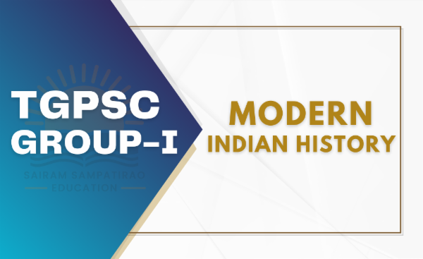 Modern Indian History for TGPSC Group-1 cover