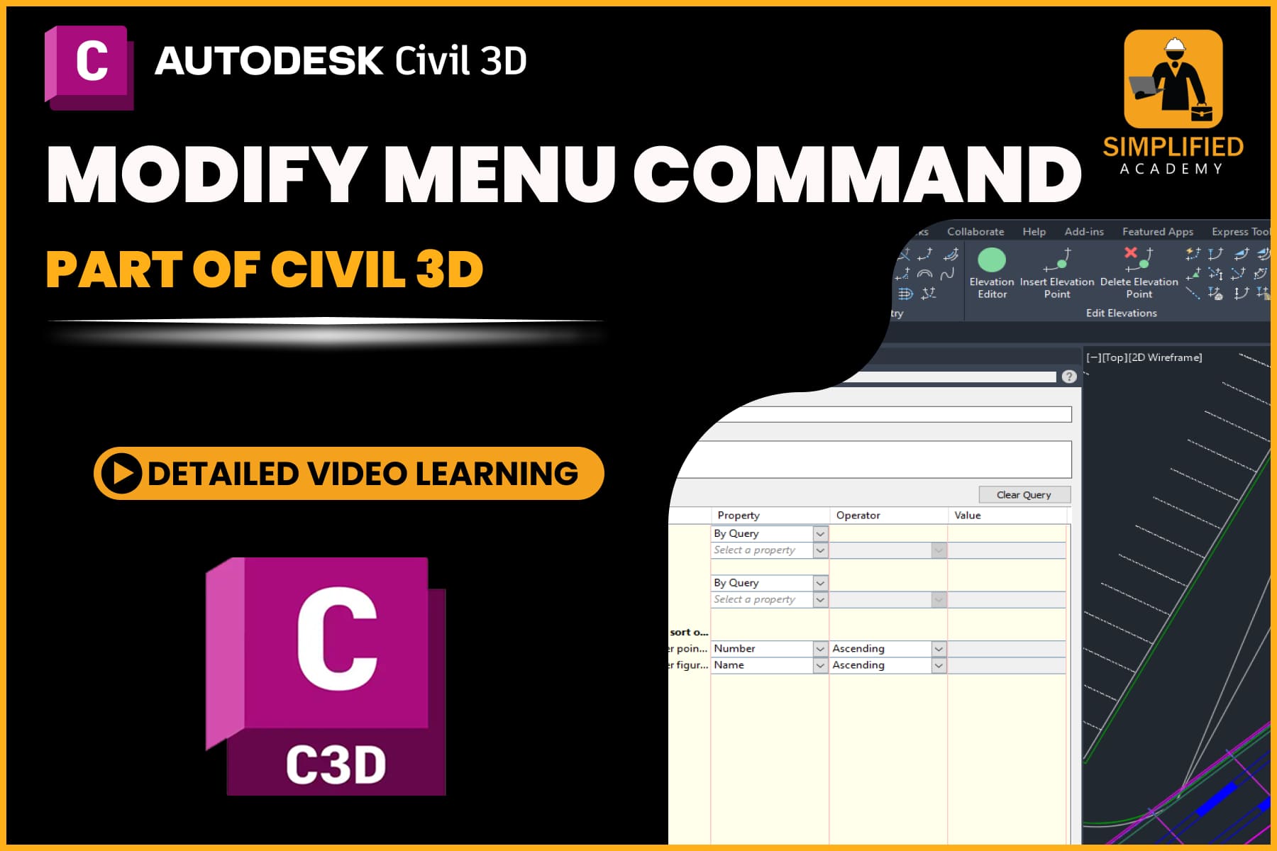 Modify Menu Command in Autodesk Civil 3D cover
