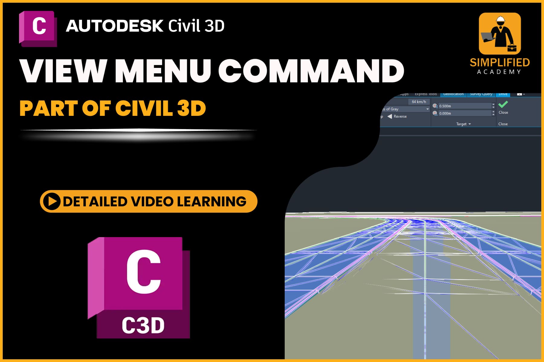 View Menu Command in Autodesk Civil 3D cover