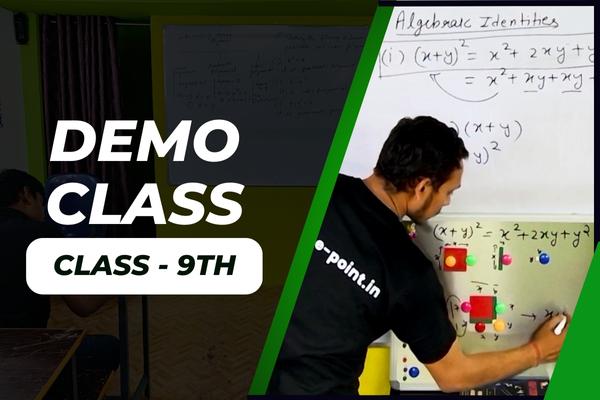 CLASS - 9TH MATHS DEMO CLASSES | e-point Coaching cover