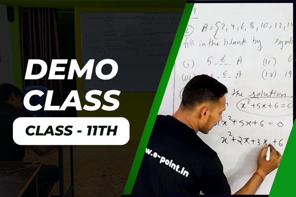 CLASS - 11TH MATHS DEMO CLASSES | e-point Coaching cover