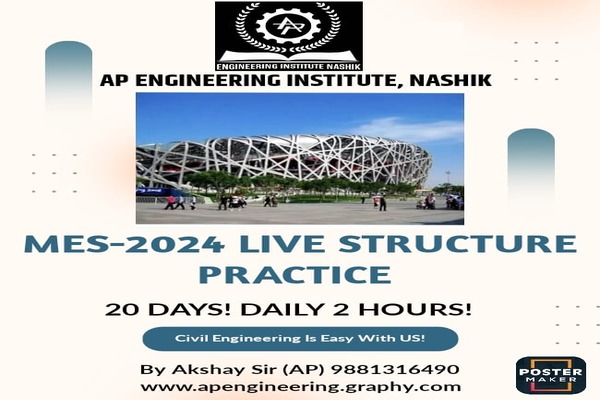 MAHARASHTRA CIVIL ENGINEERING EXAM-2024 STRUCTURE LIVE PRACTICE SESSIONS cover