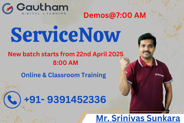 ServiceNow Live Classes : New Batch Starts from 22nd April 2025 8:00 AM cover