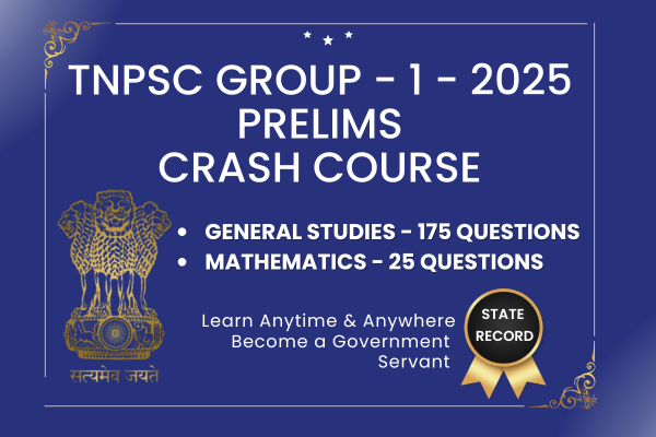 TNPSC - GROUP 1 - 2025 - CRASH COURSE cover
