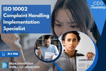 ISO 10002 Complaint Handling Implementation Specialist cover