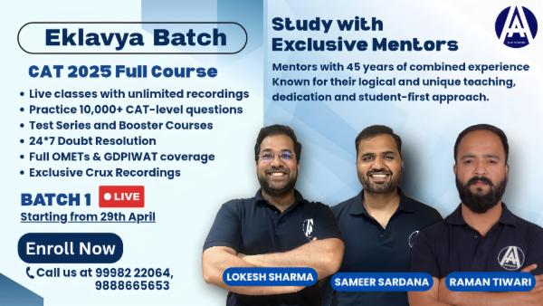 Eklavya Batch for CAT 2025 cover
