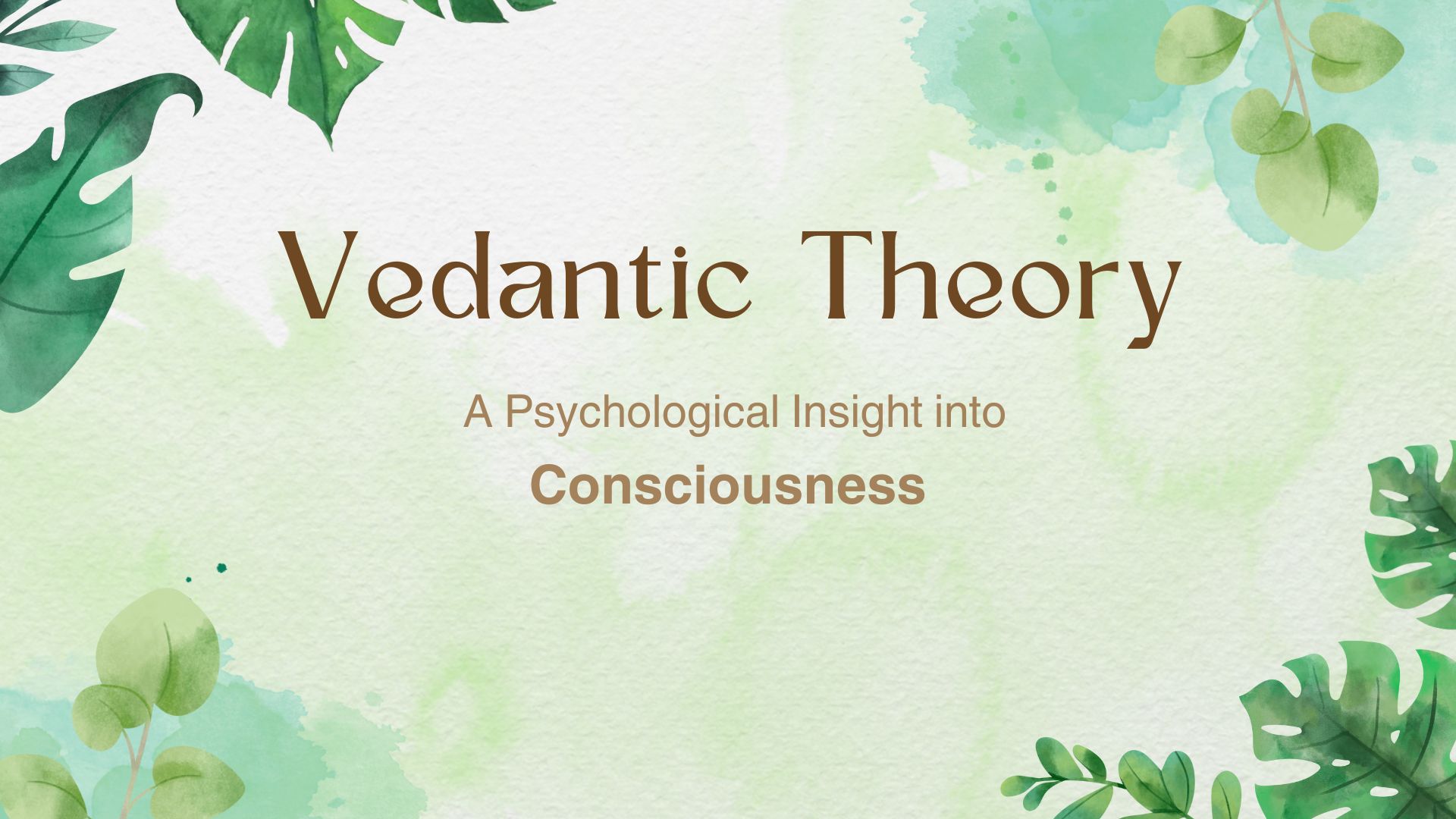 Vedantic Theory: A Psychological Insight into Consciousness cover