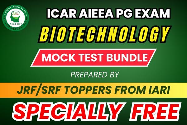 Biotechnology free Mock Test for ICAR AIEEA PG EXAM cover