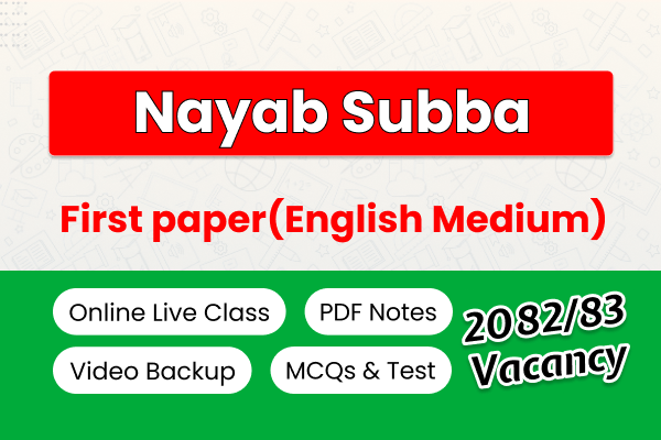 Nayab Subba First Paper | Loksewa Live Class | English Medium - Baisakh Batch 2082 cover