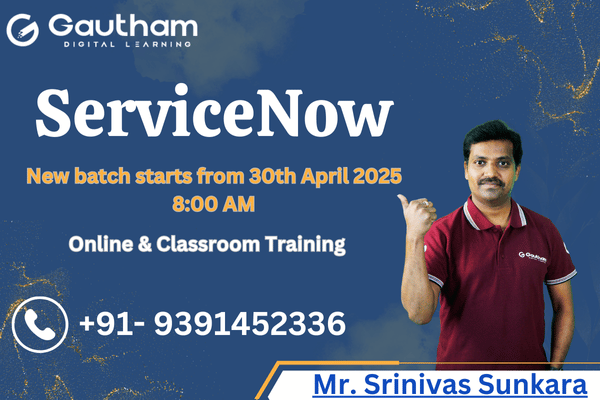 ServiceNow Live Classes : New Batch Starts from 30th April 2025 8:00 AM cover