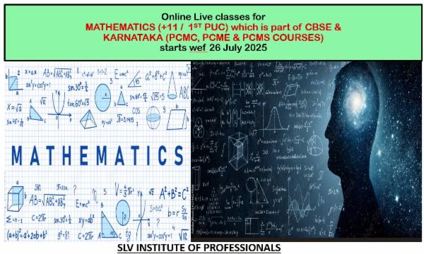CBSE Class 11 Maths and Karnataka 1st year PUC starts wef 26 July 2025 cover