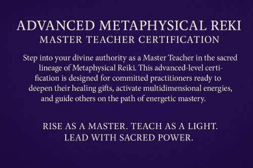 Advanced Metaphysical Reiki III – Master Teacher Certification cover