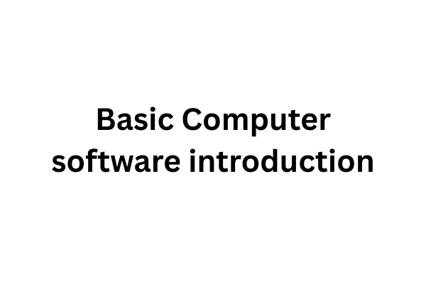 Basic Computer software introduction cover