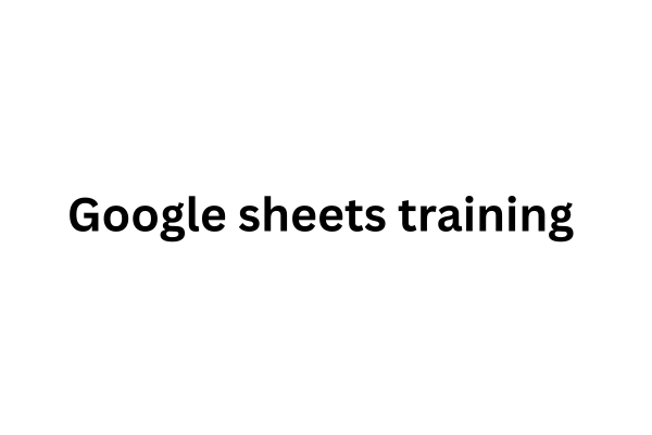 Google sheets training  cover