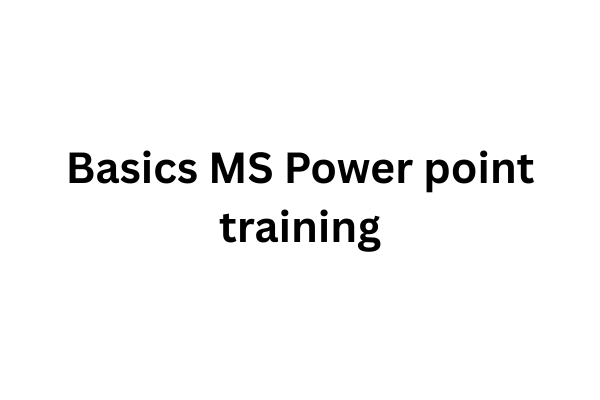Basics MS Power point training cover
