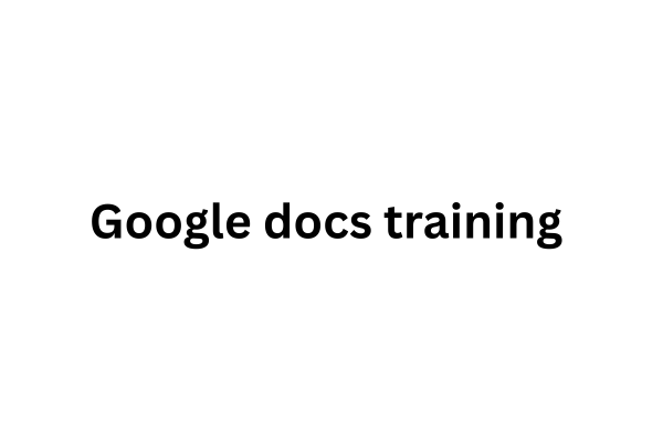 Google docs training  cover