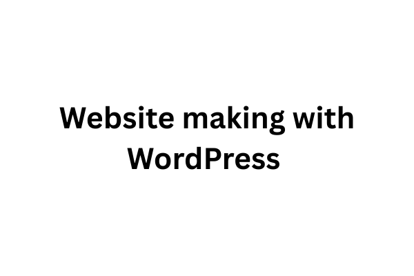 Website making with WordPress  cover