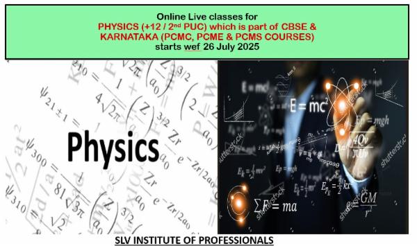 CBSE Class 12th Physics and Karnataka 2nd year PUC starts wef 26 July 2025 cover
