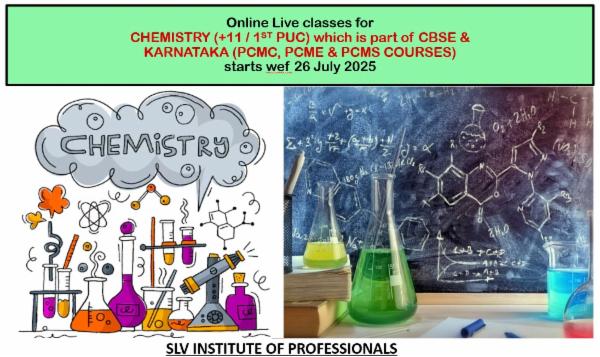 CBSE Class 11th Chemistry and Karnataka 1st year PUC starts wef 26 July 2025 cover