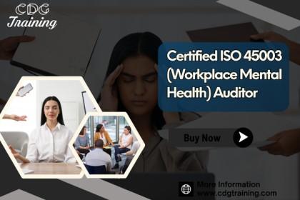Certified ISO 45003 (Workplace Mental Health) Auditor cover
