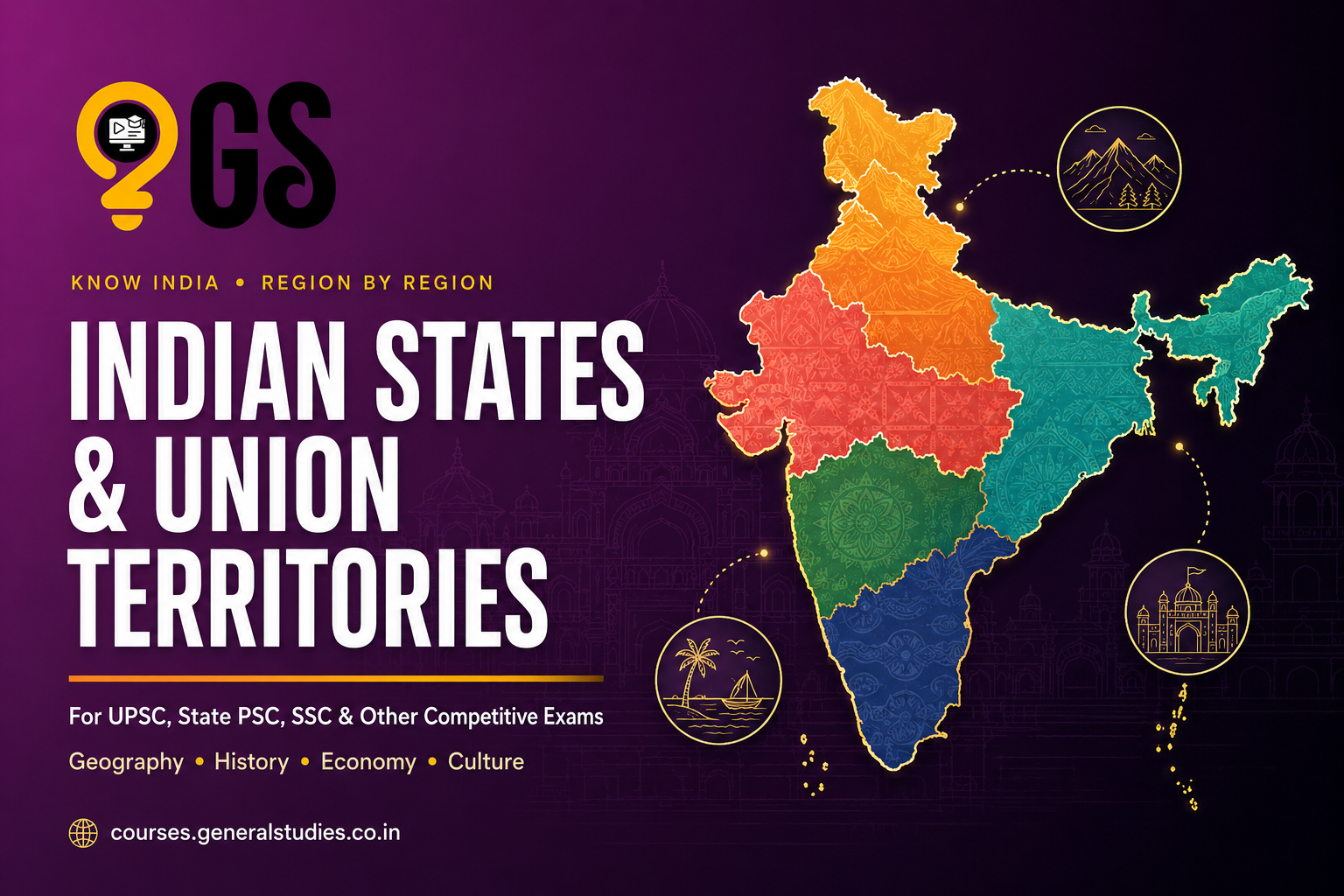 Indian States and Union Territories Complete Course