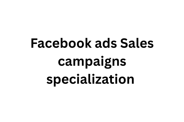 Facebook ads Sales campaigns specialization  cover