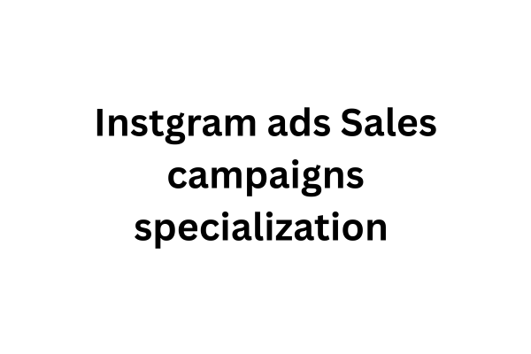 Instgram ads Sales campaigns specialization  cover