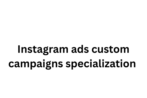 Instagram ads custom campaigns specialization  cover